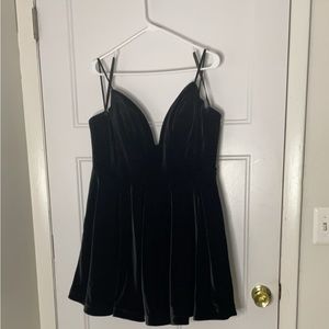 Black Velvet Corset back Sherri Hill